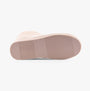 Jo & Joe ROSANNA Womens Slippers Cream bottom view showing rubber sole and herringbone pattern.