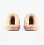 Jo & Joe THYME Womens Slippers Pink back view showing plush faux fur lining and slip-on design.