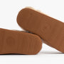 Jo & Joe ZOE Womens Mule Slippers Chestnut bottom view detailing rubber sole pattern