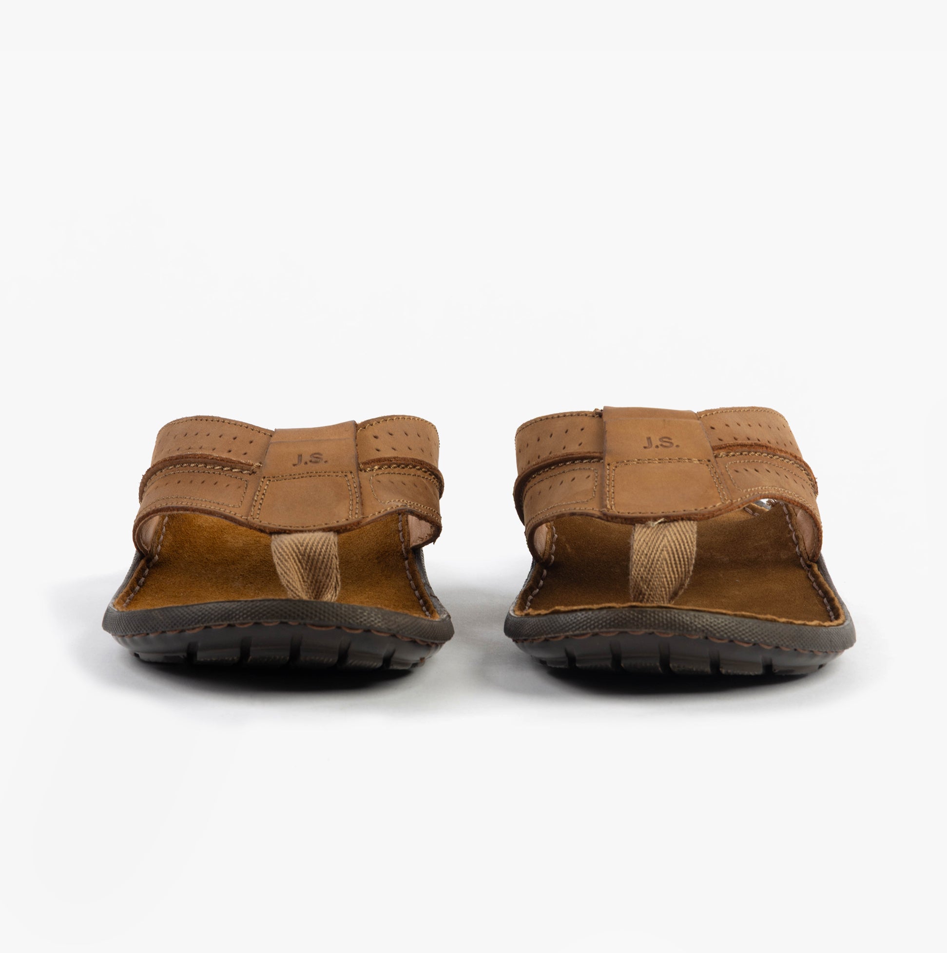 Josef Seibel LOGAN 25 Mens Sandals Nuss, back view, nubuck upper, leather lining, rubber sole, slip-on design.