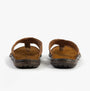 Josef Seibel LOGAN 25 Mens Sandals Nuss back view showing slip-on design and comfortable leather lining.
