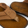 Josef Seibel LOGAN 25 Mens Sandals Nuss detail view showing leather lining and Nubuck upper.