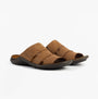 Josef Seibel LOGAN 38 Mens Sandals Nuss side view showing stylish leather upper and comfortable slip-on design.