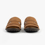 Josef Seibel LOGAN 38 Mens Sandals Nuss front view showing leather upper and rubber sole features.