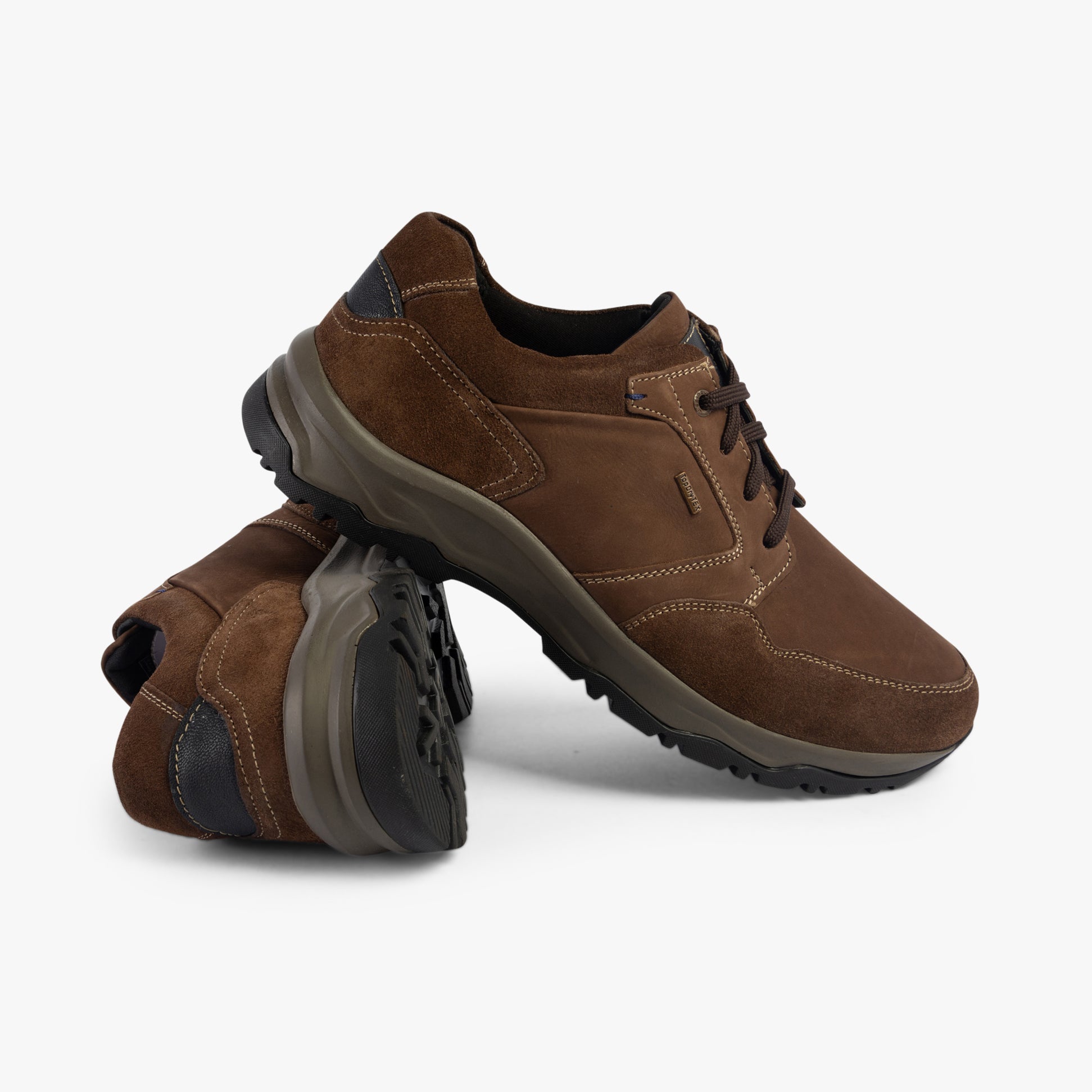 Josef Seibel LEROY 58 Mens Shoes Brown-Multi side view showcasing the comfort design and stylish leather upper.