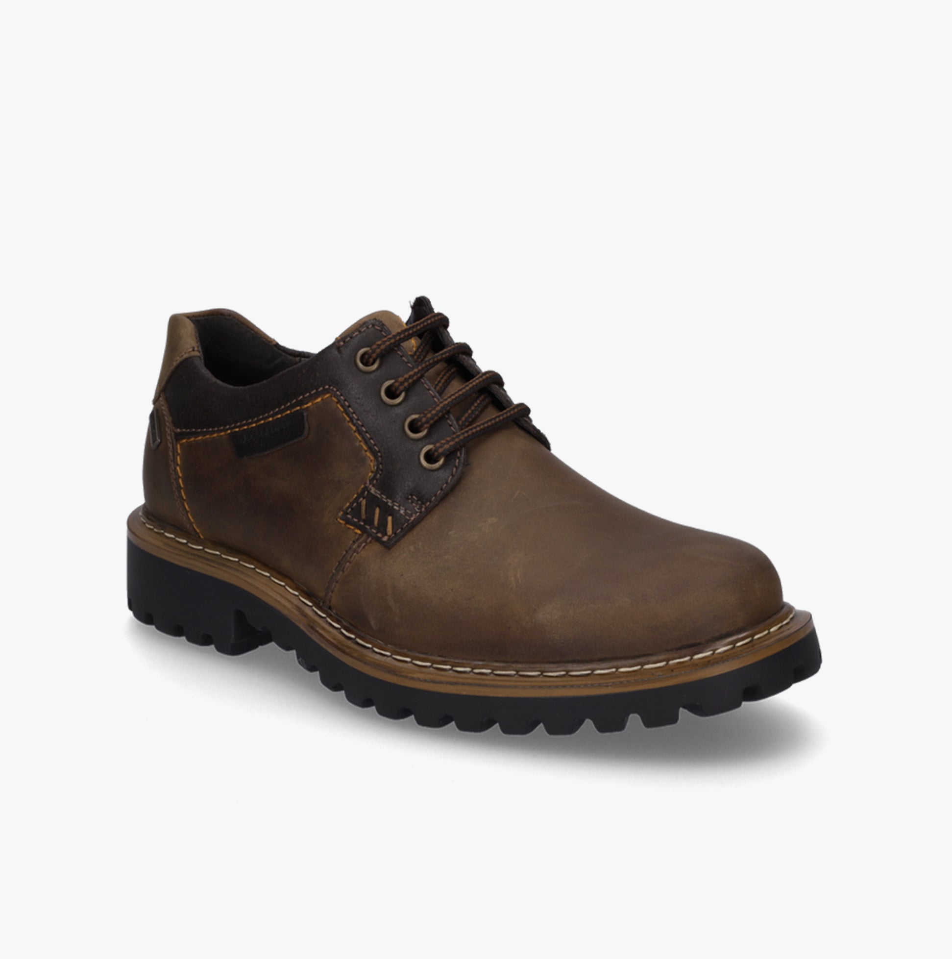 Josef Seibel CHANCE 08 Mens Shoes Brown side view showing leather upper and lace-up closure