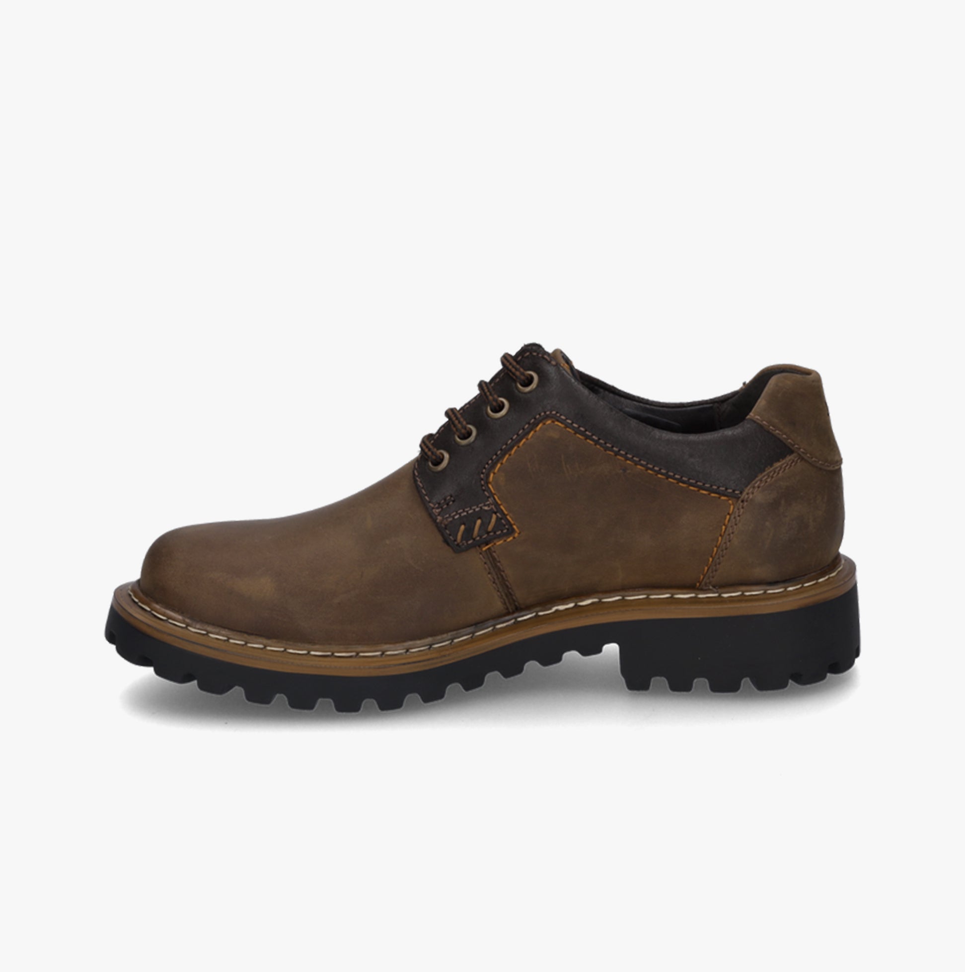 Josef Seibel CHANCE 08 Mens Shoes Brown side view showing comfort leather upper and lace-up design