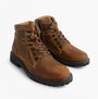 Josef Seibel CHANCE 51 Mens Boots Castagne Kombi Brown side view showing lace-up and zip closure details.