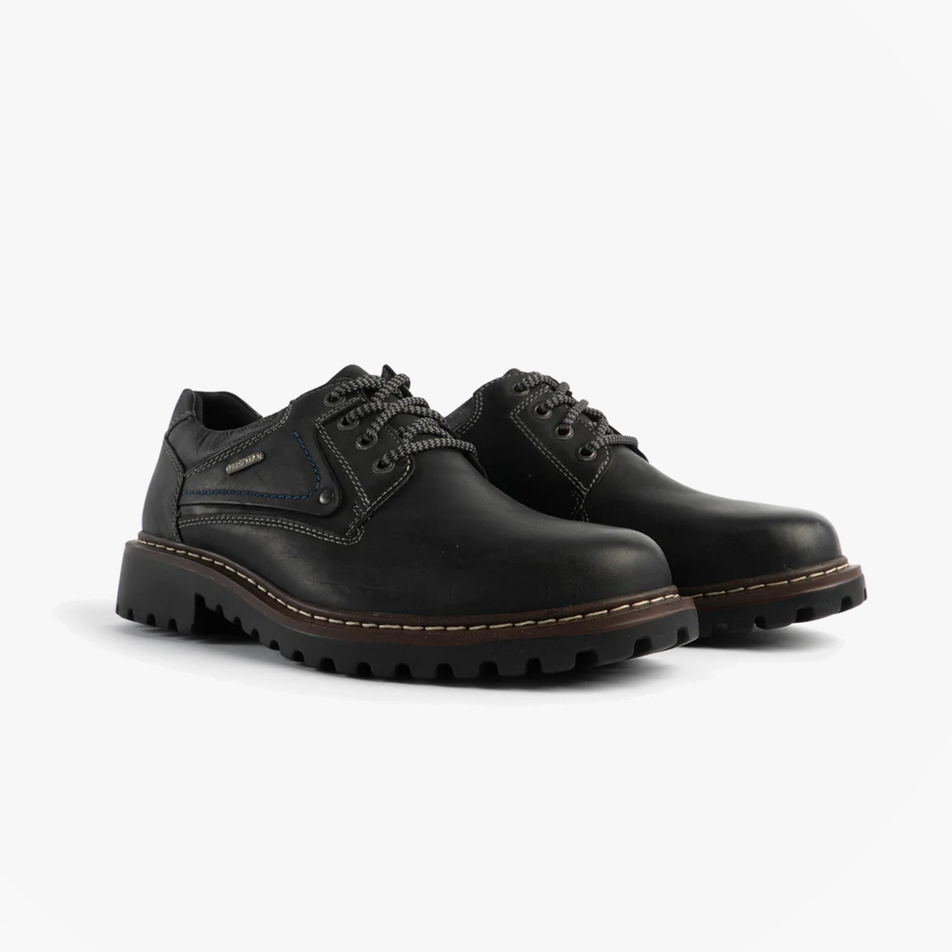 Josef Seibel CHANCE 59 Mens Shoes Black side view showcasing leather upper and lace-up design