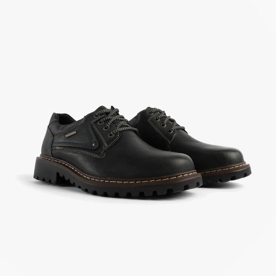 Josef Seibel CHANCE 59 Mens Shoes Black side view showcasing leather upper and lace-up design