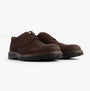Josef Seibel ERROLL 50 Mens Waterproof Shoes Moro Brown side view of shoes with lace-up design and grip soles.