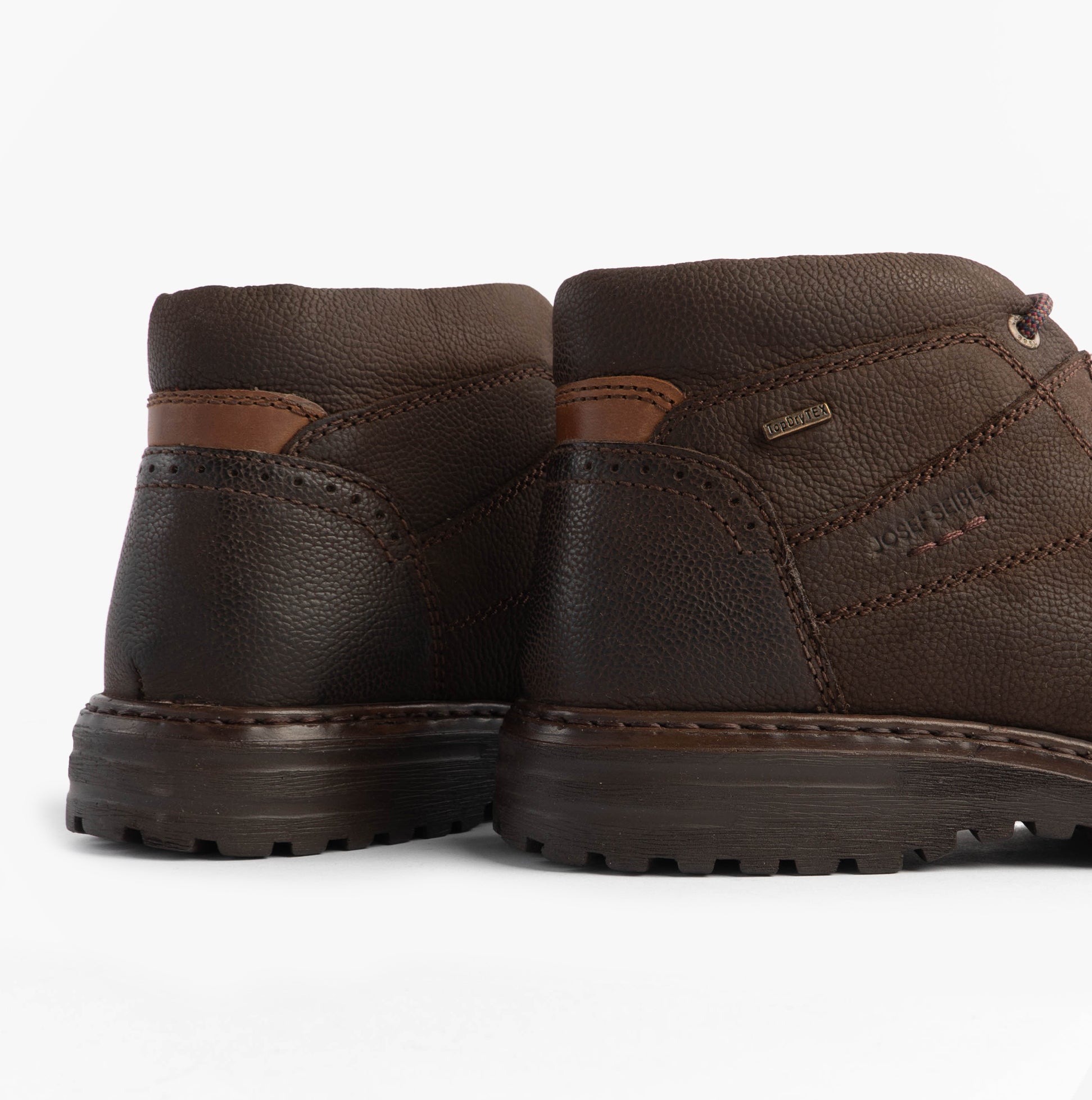 Josef Seibel ERROLL 52 Mens Boots Moro rear view showing brown leather and rubber sole, featuring chukka boot design.