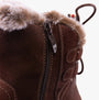 Detail view of Josef Seibel WAYLON 03 Womens Boots Brown showcasing zip and fur lining.