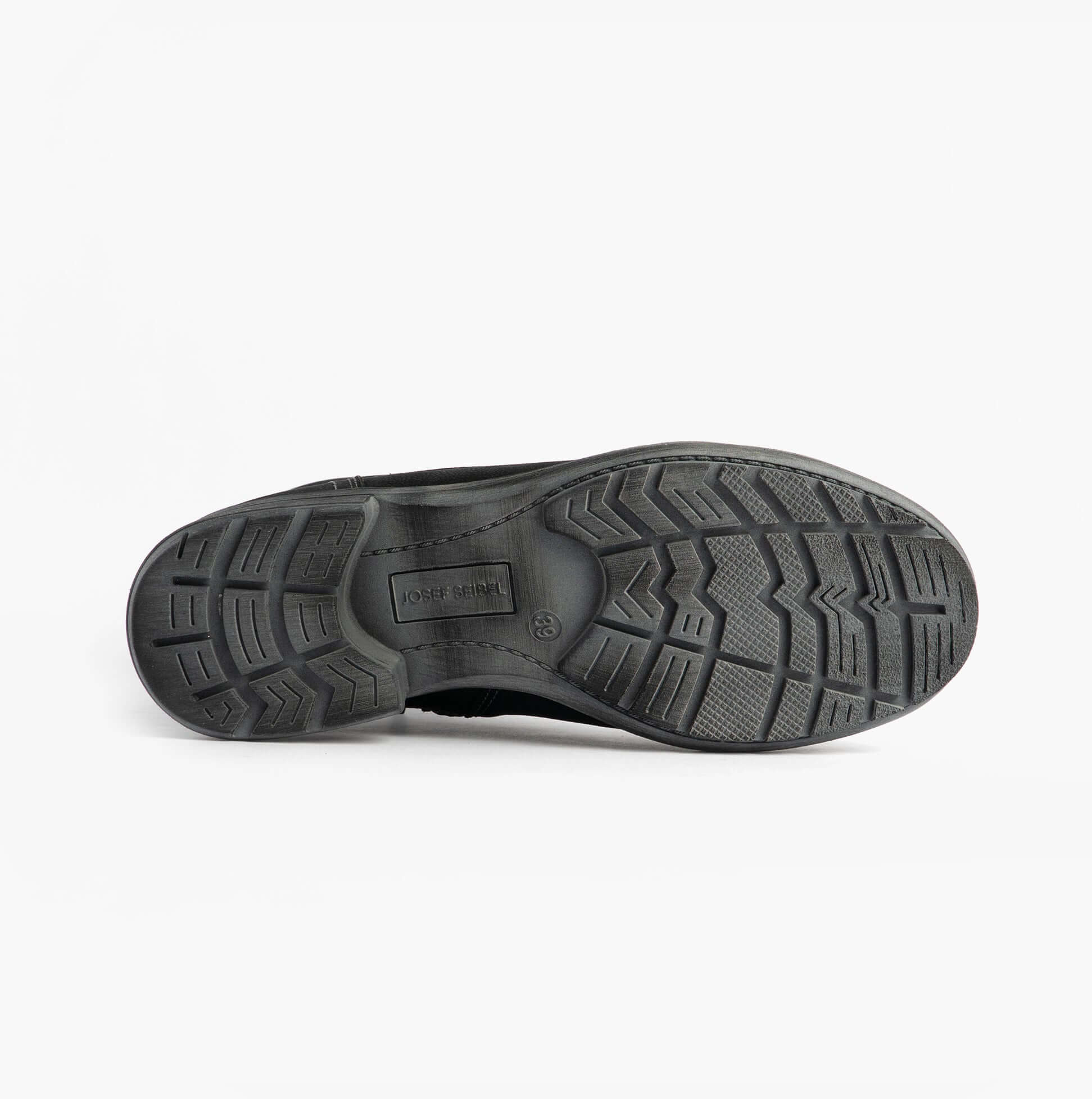 Josef Seibel SUSIE 04 Ladies Boots Black bottom view showing TPR sole with traction detail.