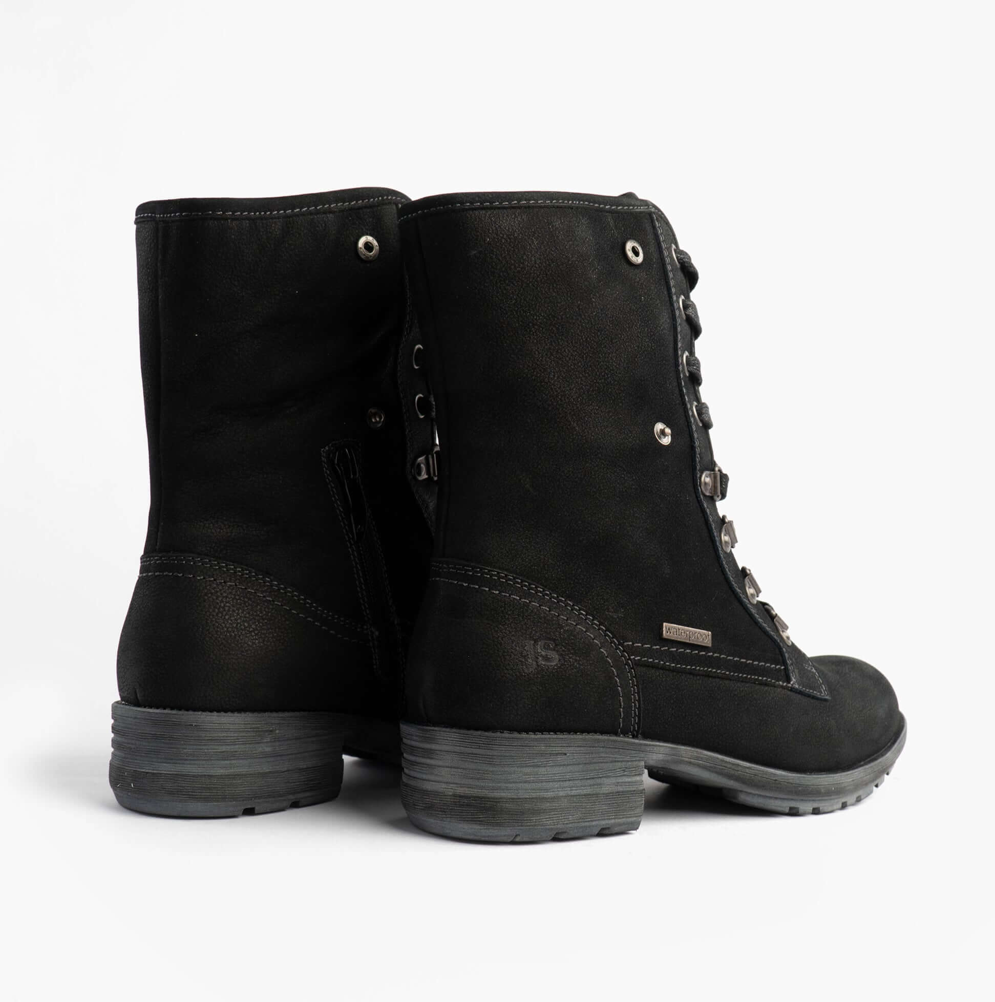Josef Seibel SUSIE 04 Ladies Boots Black rear view showing lace-up design and ankle height.