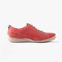Josef Seibel FERGEY 56 Womens Casual Shoes Hibiscus side view showcasing leather upper, lace-up detail, and flat sole.
