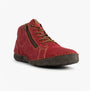 Josef Seibel FERGEY 67 Womens Size Zip Boots Red side view showing leather upper, lace-up and zip closure.