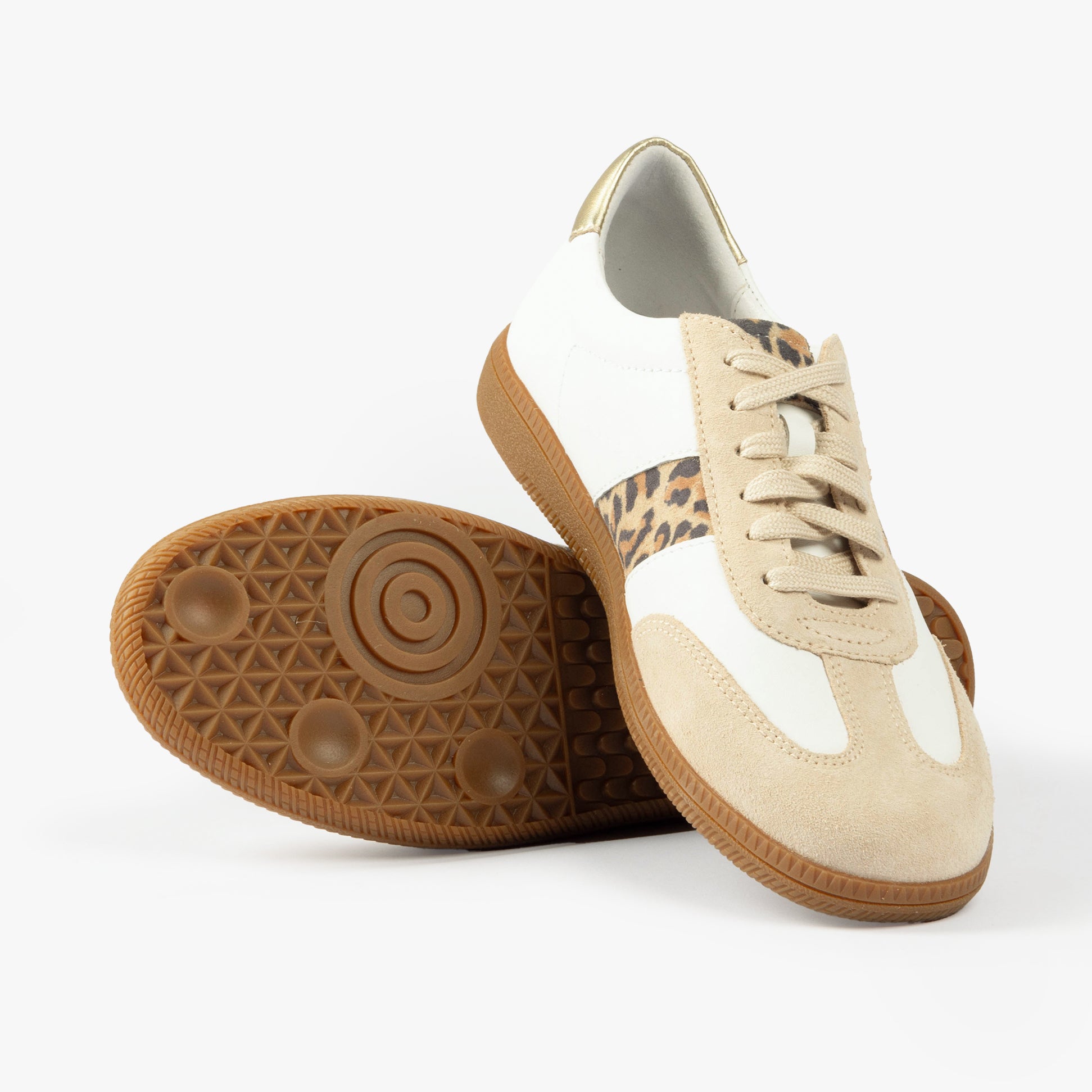 Josef Seibel JOLEEN 03 Womens Trainers Beige-Multi side view showing lace-up design and TPR sole.