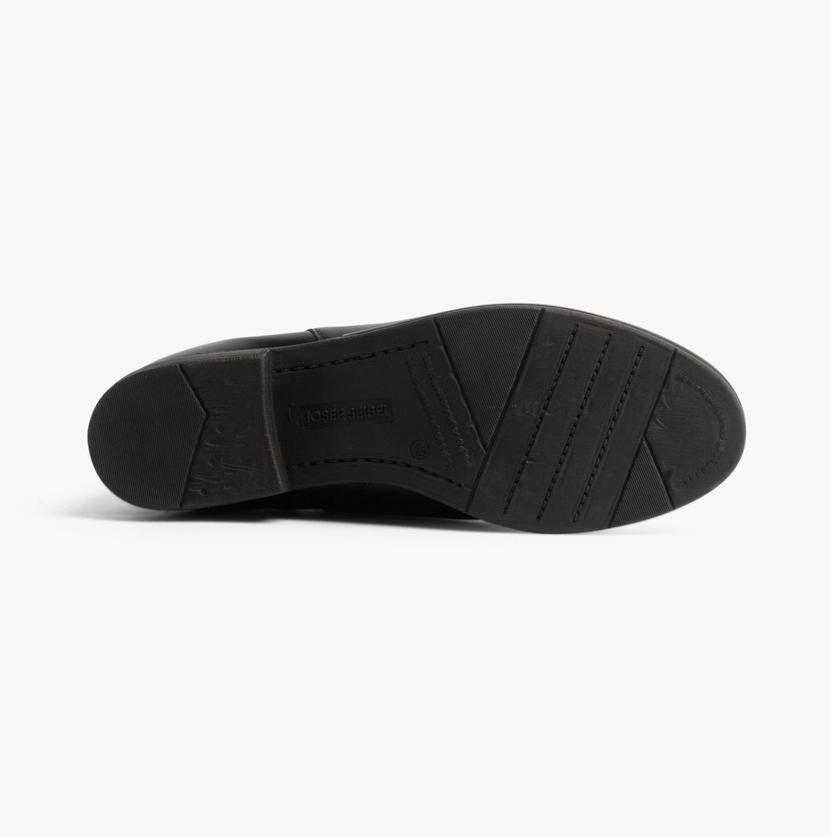 Josef Seibel SIMONA 03 Womens Ankle Boots Black bottom view showing rubber sole design and traction features.