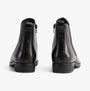 Josef Seibel SIMONA 03 Womens Ankle Boots Black rear view showcasing smooth leather and elasticated side panel.