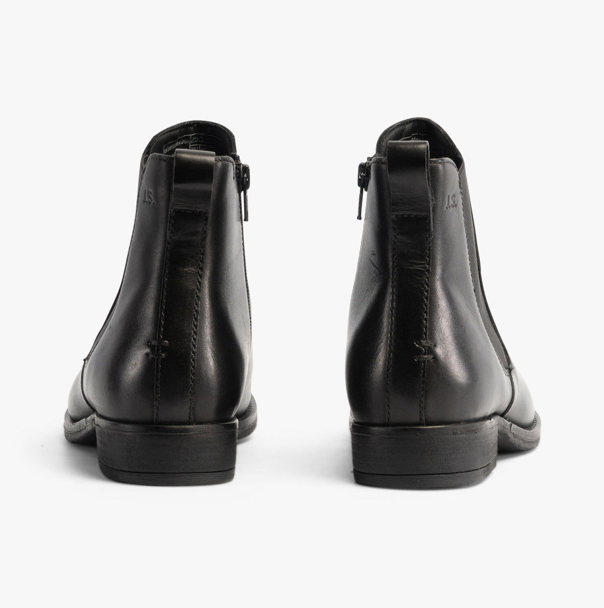 Josef Seibel SIMONA 03 Womens Ankle Boots Black rear view showcasing smooth leather and elasticated side panel.