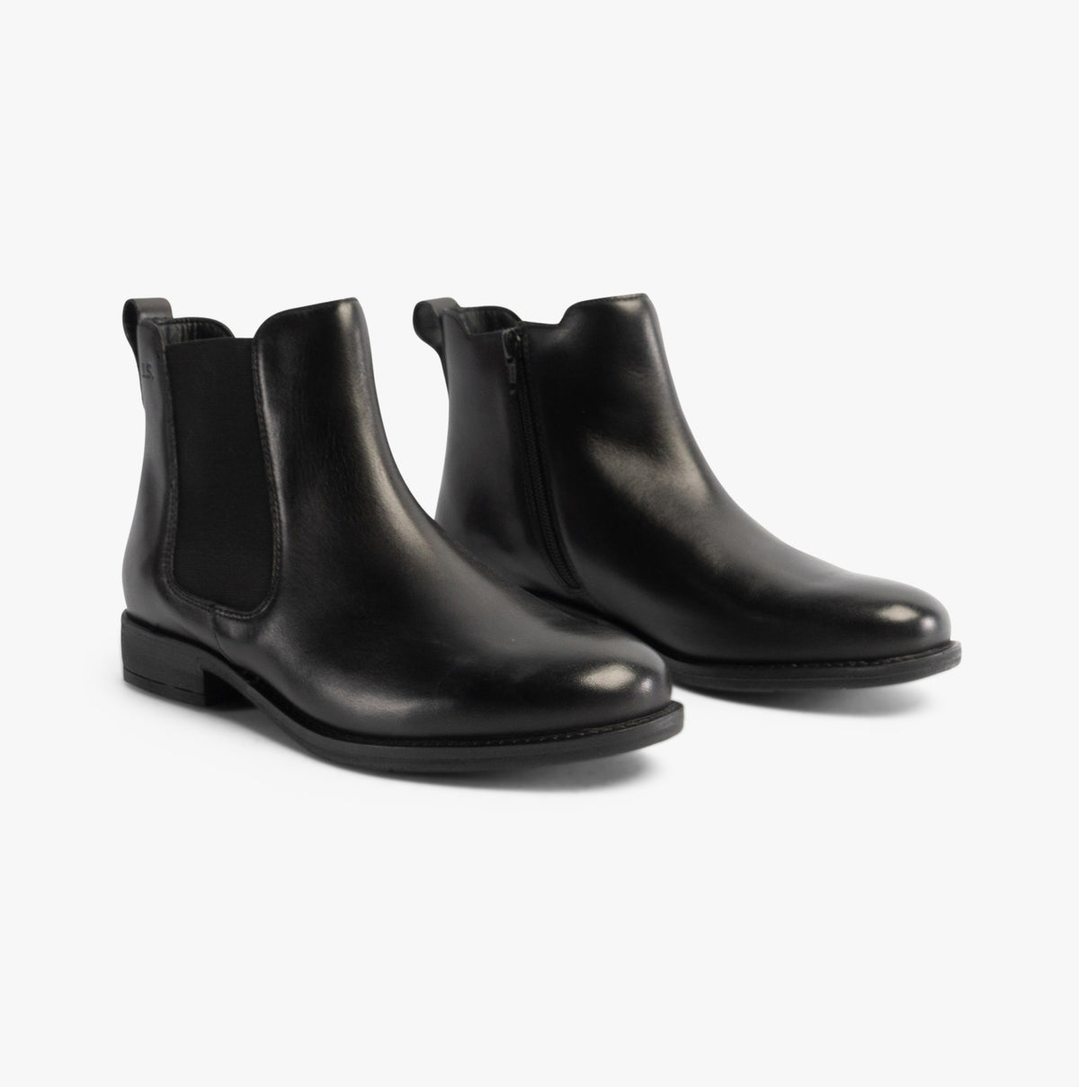 Josef Seibel SIMONA 03 Womens Ankle Boots Black side view showcasing sleek leather upper and elasticated side panel.