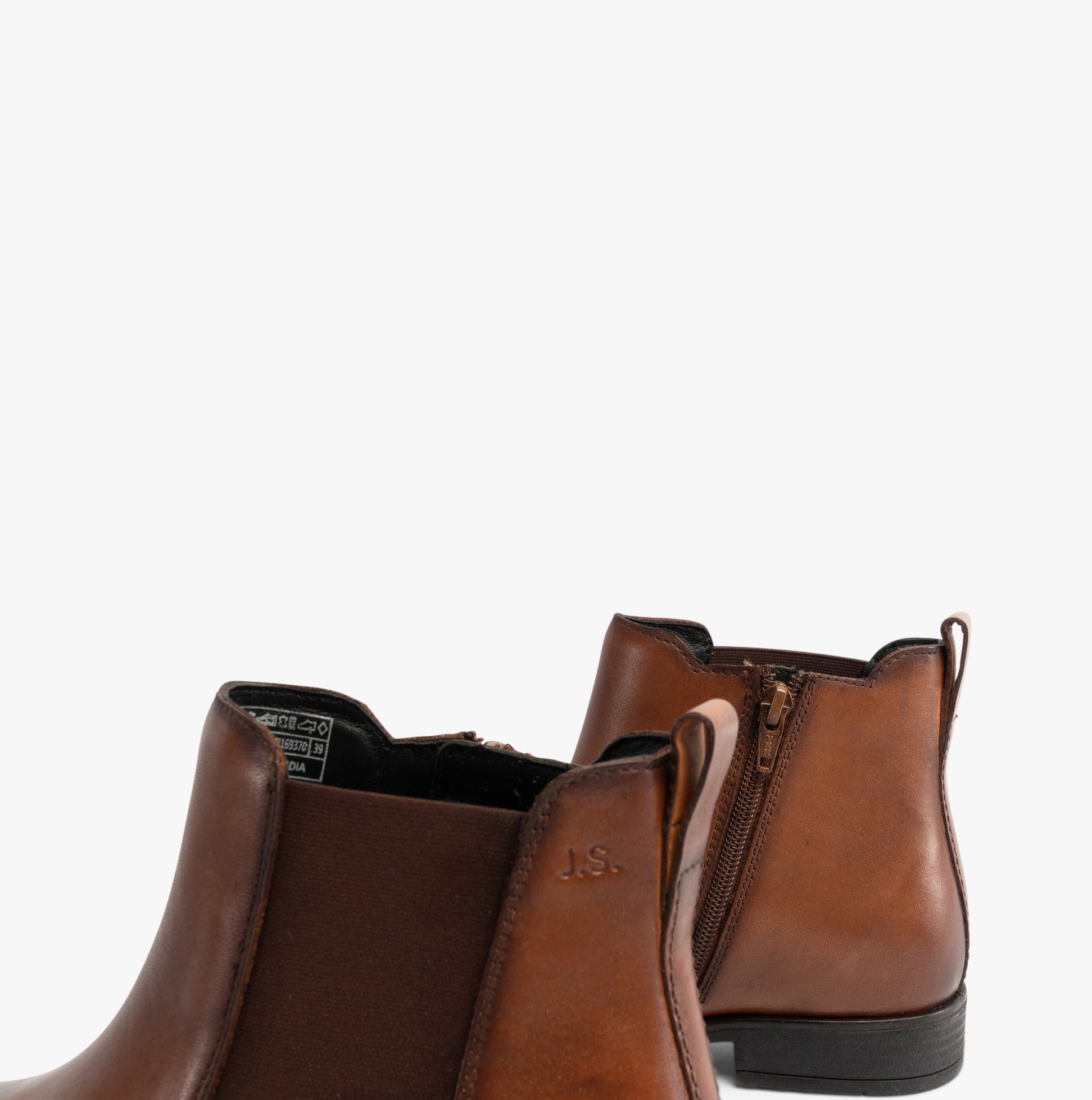 Josef Seibel SIMONA 03 Womens Ankle Boots Cognac side view showing leather upper and elasticated side panel detail.