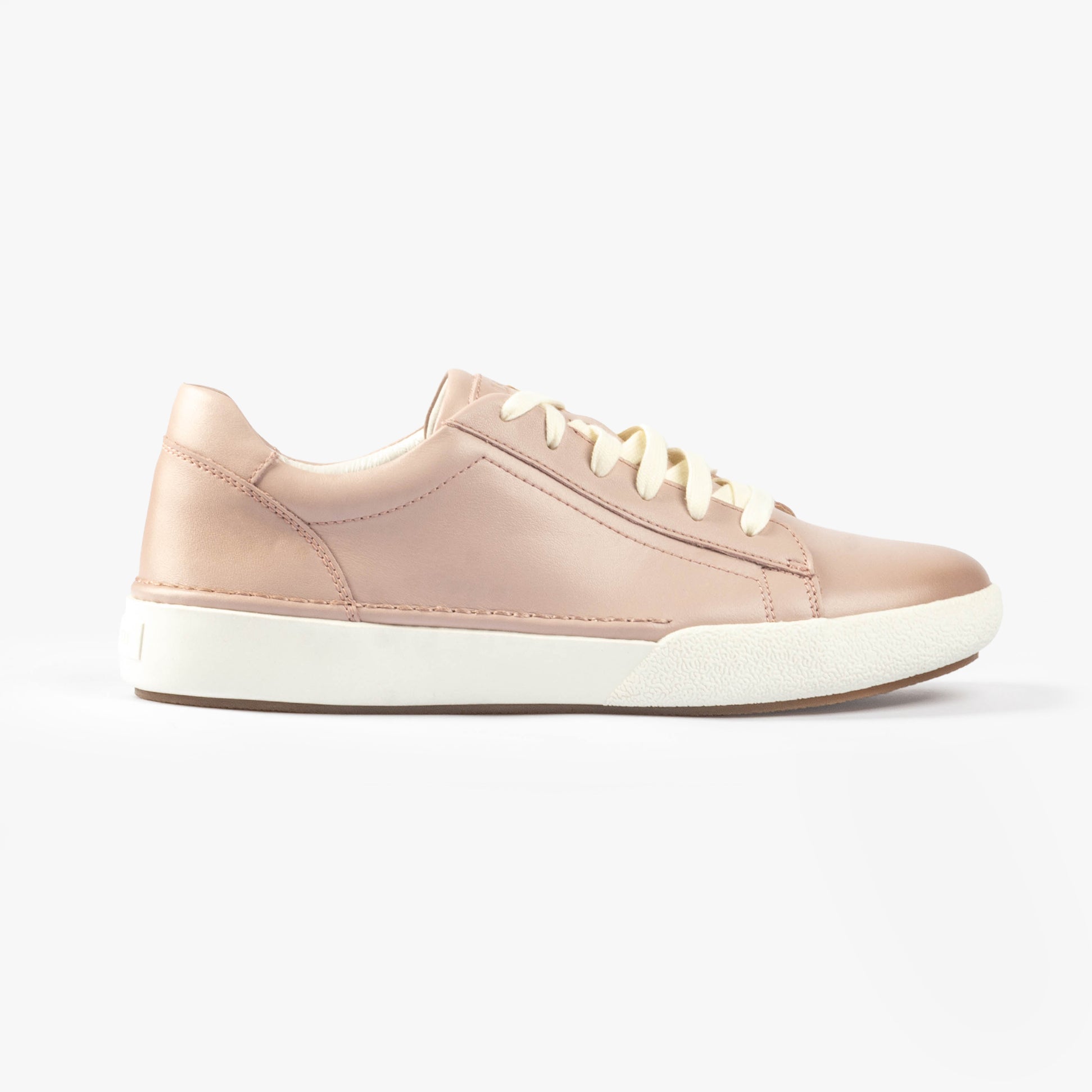 Josef Seibel CLAIRE 01 Womens Trainers Mattrosa side view featuring casual leather upper and lace-up closure.