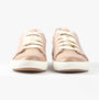Josef Seibel CLAIRE 01 Womens Trainers Mattrosa front view showing shiny leather upper and lace-up closure.