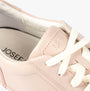 Josef Seibel CLAIRE 01 Womens Trainers Mattrosa detail view of lace-up closure and soft leather upper.