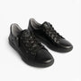 Josef Seibel Claire 13 Womens Casual Shoes Black side view with lace-up and zip closure on a white background.