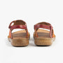 Josef Seibel IVY 02 Womens Sandals Rot-Multi back view showing leather straps and rubber sole.