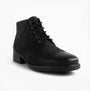 Josef Seibel KATE 11 Womens Brogue Boots Black side view showing lace-up design and round toe.