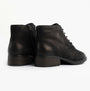Josef Seibel KATE 11 Womens Brogue Boots Black rear view, showing detailed leather upper and lace-up closure.