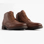 Josef Seibel KATE 11 Womens Brogue Boots Brasil side view of brown leather ankle boots with lace-up closure.