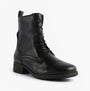 Josef Seibel KATE 50 Womens Waterproof Lace Up Boots Black side view showcasing leather upper and lace-up design.
