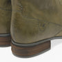Detail view of Josef Seibel SANJA 01 Womens Boots Olive showing the heel and upper leather texture.