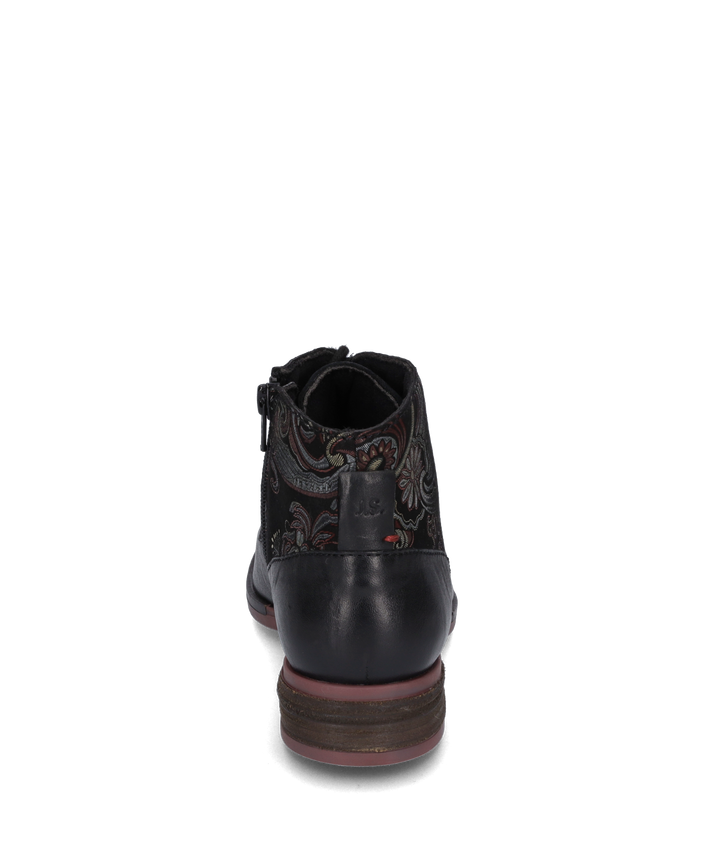 Josef Seibel SANJA 10 Womens Boots Black-Combi back view showing the stylish design and details.