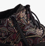 Josef Seibel SANJA 10 Womens Boots Black-Combi detail view featuring intricate floral pattern and lace-up design.