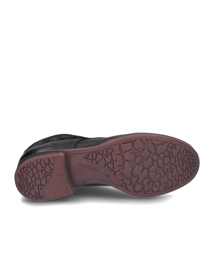 Josef Seibel SANJA 10 Womens Boots Black-Combi bottom view showing textured sole.