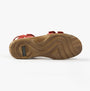 Josef Seibel DEBRA 62 Womens Sandals Rubin-Multi bottom view showing rubber sole and grip pattern.