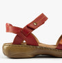 Josef Seibel DEBRA 62 Womens Sandals Rubin-Multi side view showcasing leather upper and touch fasten closure.