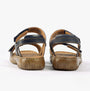 Josef Seibel DEBRA 62 Womens Sandals Indigo-Multi rear view showing leather straps and rubber sole.