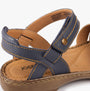 Josef Seibel DEBRA 62 Womens Sandals Indigo-Multi detail view showing leather upper and touch fasten strap