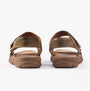 Josef Seibel BRENDA 08 Womens Sandals Khaki rear view showing leather straps and rubber sole.