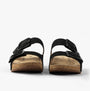 Josef Seibel TONGA 64 Womens Sandals Schwarz front view with two adjustable buckles and cork footbed.
