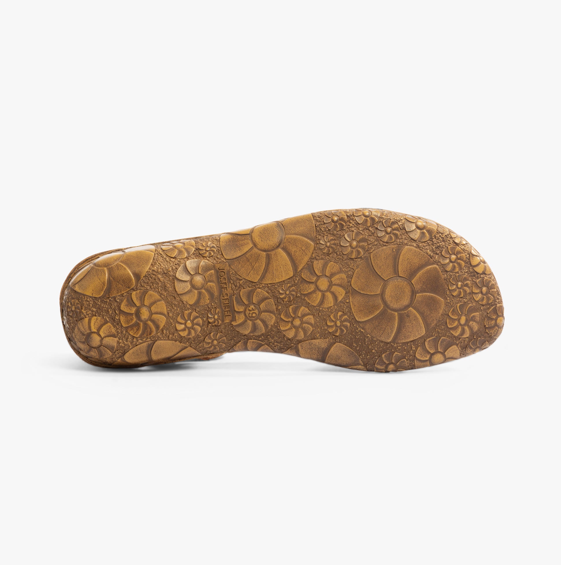 Josef Seibel ROSALIE 04 Womens Sandals Shark-Kombi sole view with intricate flower pattern design