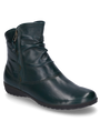 Josef Seibel NALY 24 Womens Boots Petrol side view showing ankle height and zip closure.