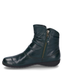 Josef Seibel NALY 24 Womens Boots Petrol side view showing leather upper and zip closure accent.