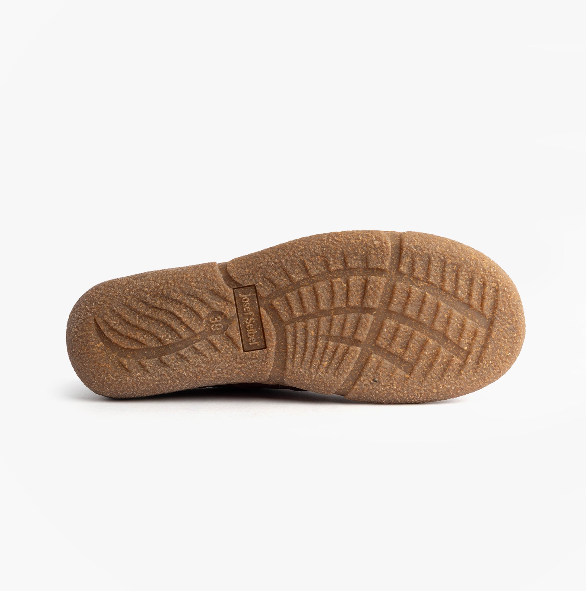 Josef Seibel NEELE 44 Womens Shoes Bordeaux flat sole view showing textured TPR material.